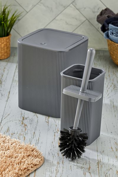 Homie Square Bathroom Set - Line 2, Trash Can and Wc Brush