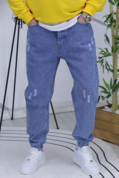 WAFRA Men's Jeans with Elastic Cuffs, Boyfiren Jeans Pnt. 646