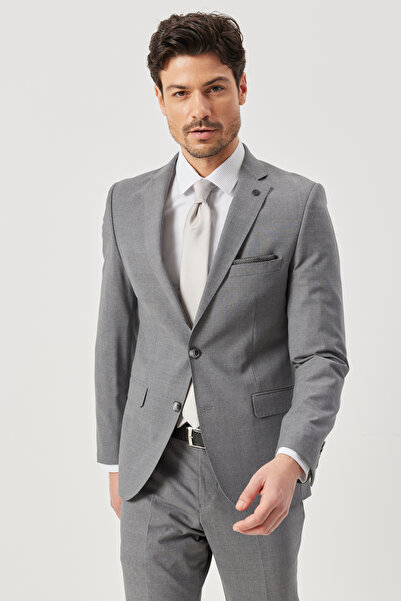 ALTINYILDIZ CLASSICS Costum pentru bărbați, gri, extra slim, slim, mono guler...