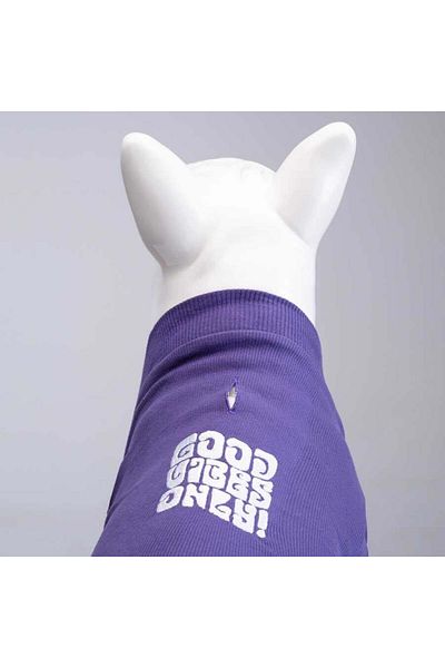 Lindodogs Lindo Dogs Good Vibes Only Flex Blue Dog Outfit T-Shirt - Size 1
