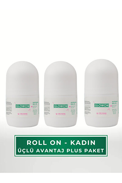 GLOWON Gün Boyu Etkili Pudrasız Kadın Roll On 3’lü Avantajlı Set
