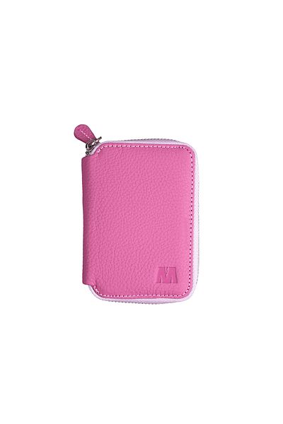 Deriza Lotus 1616 - Unisex Πορτοφόλι από Γνήσιο Δερμάτινο Ροζ Φερμουάρ