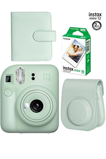 Fujifilm Instax Mini 12 Yeşil Fotoğraf Makinesi 10'lu Film Ve Albümlü Çantalı...