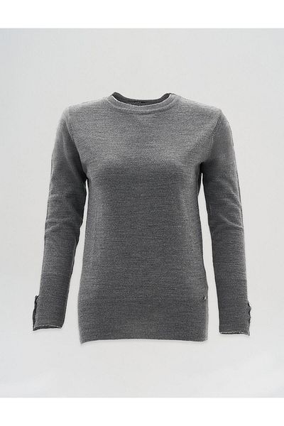 Kayra Πλεκτή μπλούζα Anthracite Crew Neck