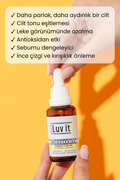 Luv it! Yoğun Nemlendirici Serum + C Vitamini Serumu (Nemlendirici- Aydınlatıcı-Cilt Tonu Eşitleyici)