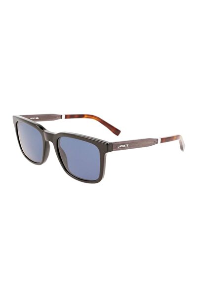 Lacoste L 954S 001 53 Men's Rectangular Shiny Black Bone Sunglasses