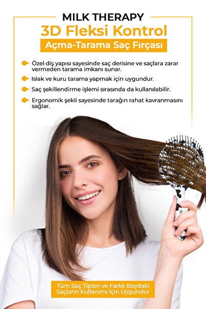 Morfose Milk Therapy Üç Boyutlu Oval Saç Fırçası + Milk Therapy Saç Köpüğü 200 ml
