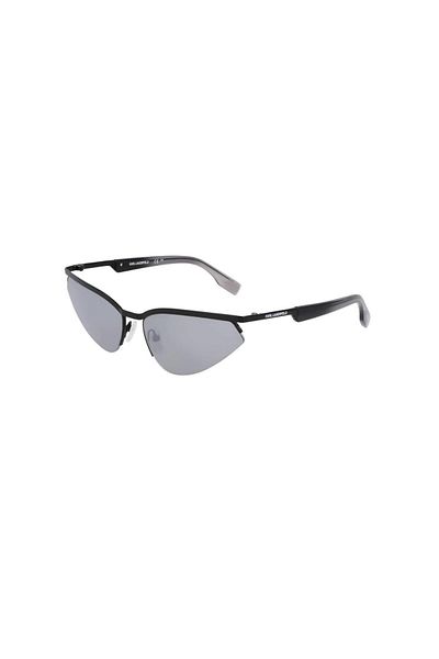 Karl Lagerfeld Kl 352S 001 Unisex Cat Eye Black Metal Sunglasses