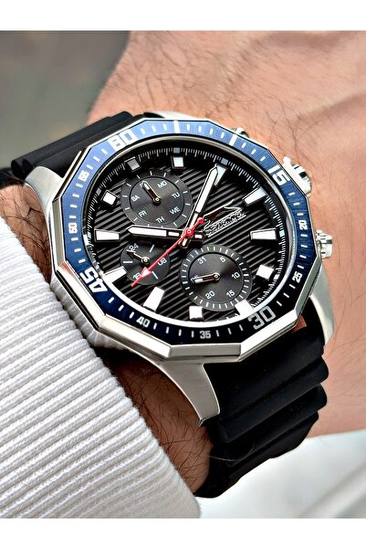 Slazenger Fonksiyonlu 5 Atm Su Geçirmez Silikon Kordon Erkek Kol Saati 2385