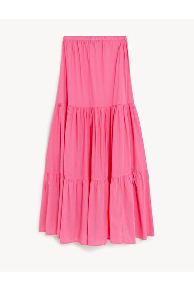 Marks & Spencer Saf Pamuklu Midi Plaj Eteği