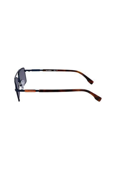 Karl Lagerfeld Unisex Kl348s 401 56 RectanGular Navy Blue Metal SunGlasses