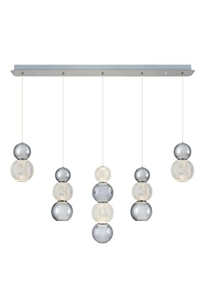 Özcan Aydınlatma 4136-5As-02 5'Li Güneş Sıralı Sarkıt Avize Krom