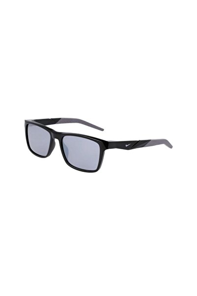 Nike Radeon 1 FV2402 010 55 Unisex Aynalı Dikdörtgen Siyah Kemik Güneş Gözlüğü