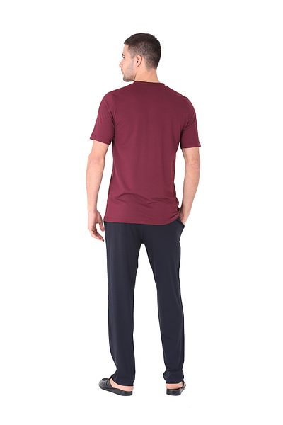 D'S Damat Σετ Πιτζάμες Claret Red - Σετ 3 τεμαχίων