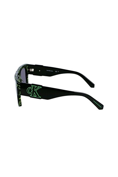 Calvin Klein Jeans Ckj 23654S 079 56 Men's Rectangular Green Black Bone Sunglasses