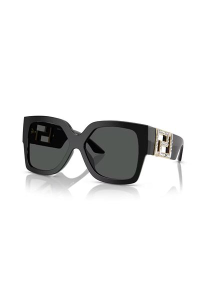 Versace Ve 4402 547887   59 Women's Rectangular Black Bone Sunglasses