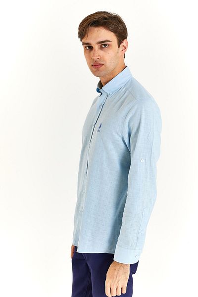 U.S. Polo Assn. Cămașă albastru deschis pentru bărbați - 1831417   Lucan
