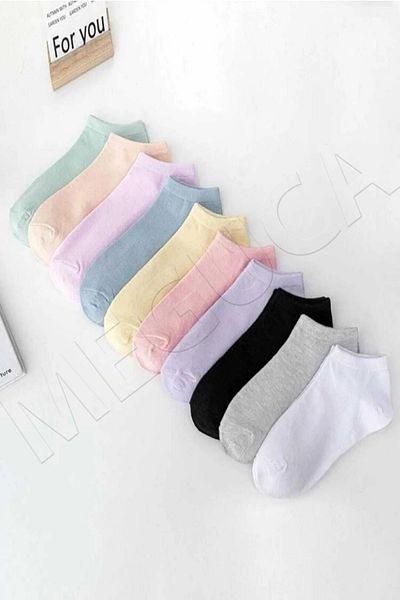 Meguca Socks Дамски смесени изключително меки цветни памучни обувки Комплект чорапи 8 чифта