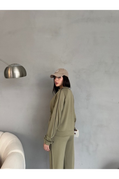 alanora Γυναικείο κοστούμι αθλητικής φόρμας με ριγέ φερμουάρ