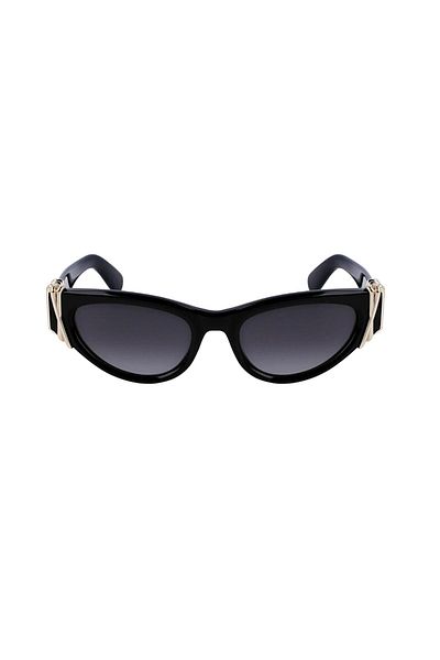 Lanvin Lnv 664s 001 53 - Women's Black Cat Eye Bone SunGlasses