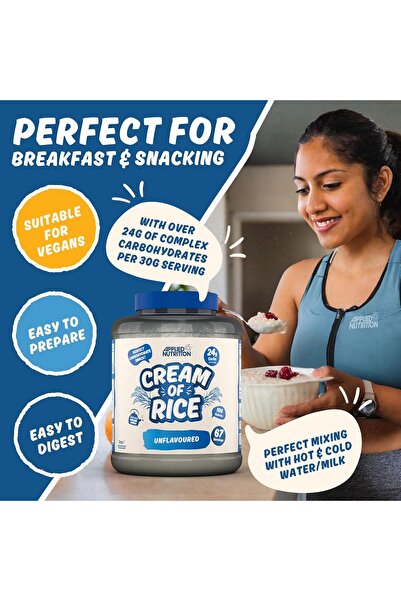 applied nutrition Cream of Rice - High Carbohydrate Supplement, 2kg (Apple Crumble)
