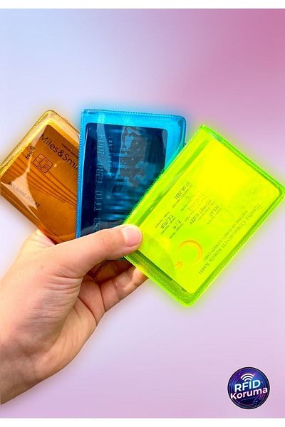 Gempo 3 τμχ Neon Transparent Unisex Ανδρικό Πορτοφόλι Γυναικείο Πορτοφόλι Θήκη Κάρτας Νέα Μινιμαλιστική Θήκη Κάρτας 3 Χρώματα 3 Τμ.