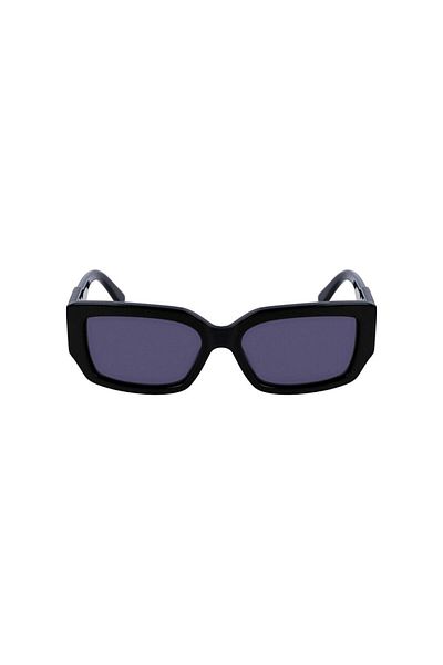 Lacoste L 6021s 001 55 نظارات شمسية نسائية مستطيلة باللون الأسود