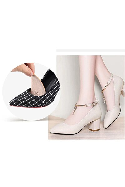 Foottab Ayakkabı Küçültme Pedi, Naturel Deri, Yüksek Topuklu Stiletto Ayakkabı Kaydırmaz Tabanlığı, 1 Çift