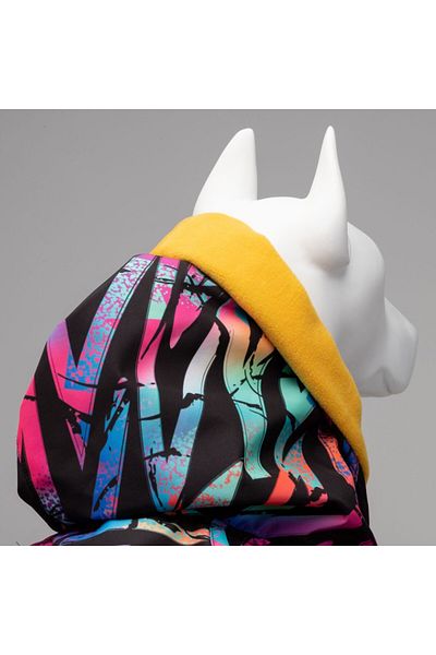 Lindodogs Lindo dogs cosmo plus Hooded waterproof dog raincoat colorful size 1