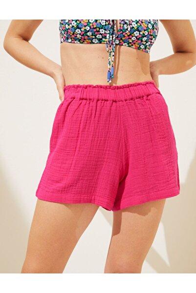 Marks & Spencer Saf Pamuklu Müslin Regular Fit Şort