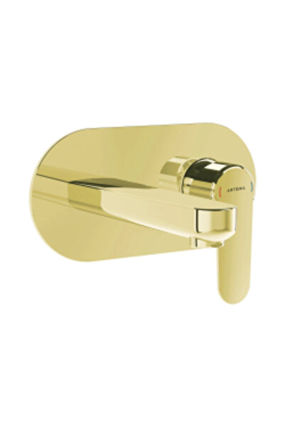 Artema Root Round Ankastre Lavabo Bataryası (Sıva Üstü Grubu), altın