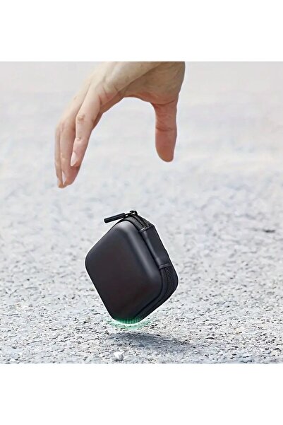 TATA CRAFT Siyah Koruyucu Sert Kulaklık Kablo Şarj Saklama Çantası Küçük Fermuarlı Düzenleyici