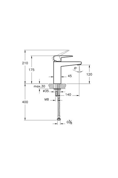Artema Vitra a 4273129   Soft Copper Root Square High Basin Faucet