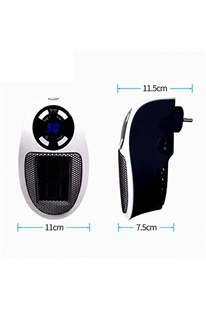 Powermaster Robinanka Pm-20327 500 Watt Priz Tipi Uzaktan Kumandalı Taşınabilir Isıtıcı (ZAMANLAYICI) (OM-1211)