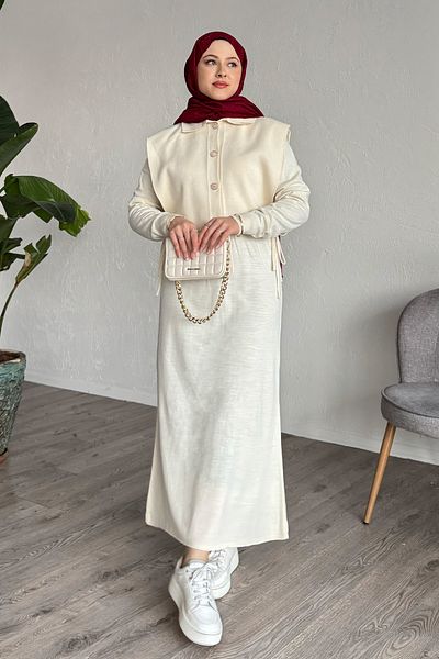 InStyle Ecru Suit with Bolero Dress
