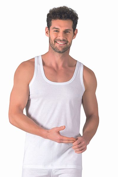 ÖZKAN underwear Özkan 11407 - Ανδρικό 5 πακέτο 100% βαμβακερό, εύκαμπτο και άνετο εσώρουχο με χοντρό λουράκι