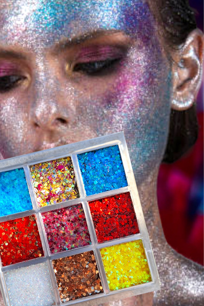 wwbeauty Glitter Paleti - Yüz Ve Vücut Için - Göz Kalemi Ile