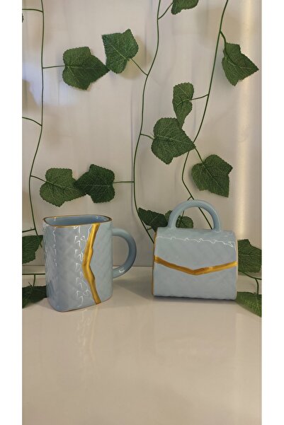 Home Kahve Fincanı "mavi renk çanta Görünüm"