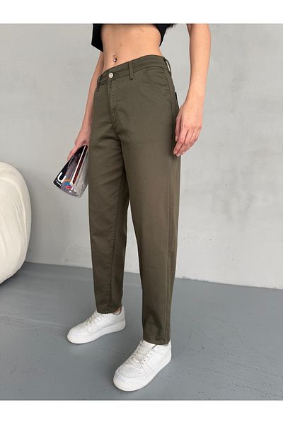 alanora High Waist Lycra Flexible Mom Pants