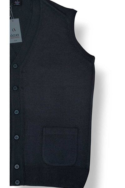 Özay Daddy Wool Vest with Pocket, Straight,Normal and Large Size Licra Original Top Quality Product