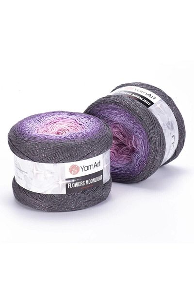 Yarnart Flowers Moonlight - Glittery Hand Knitted Ebruli-3276
