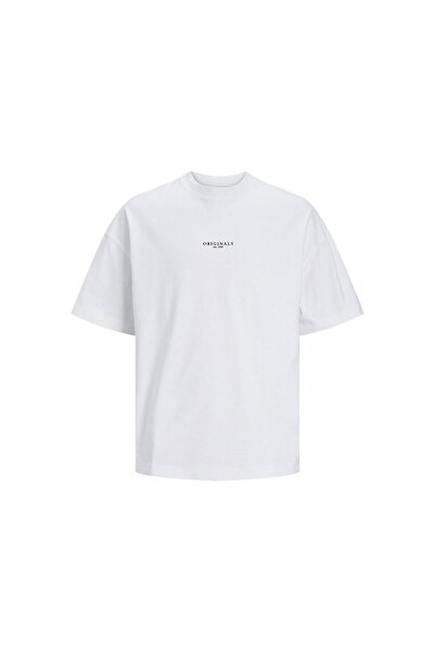 Jack & Jones تي شيرت رجالي أبيض مريح برقبة دائرية من Jack&Jones12251774