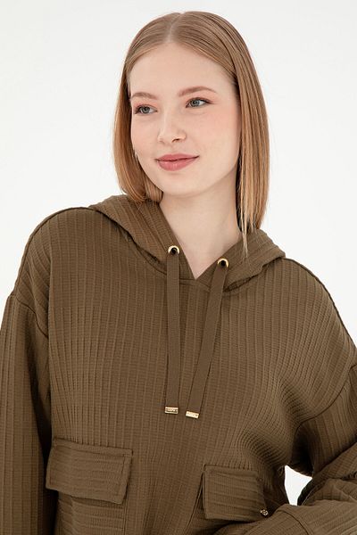 U.S. Polo Assn. Women's Khaki Sweatshirt 50297202 -Vr027