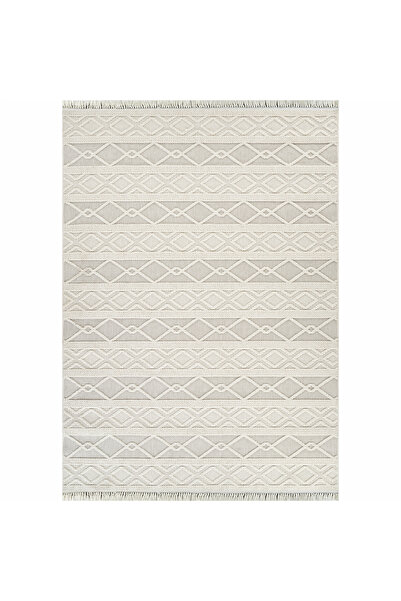 Kaşmir Halı 7/24 Iskandinav Larus Grey Salon Mutfak Halısı Yolluk