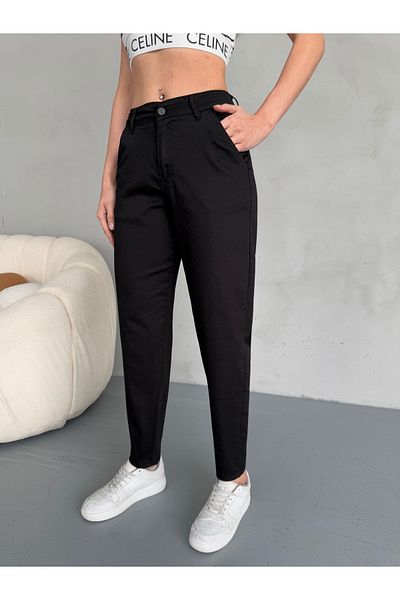 alanora Flexible and High Waist Lycra Mom Pants