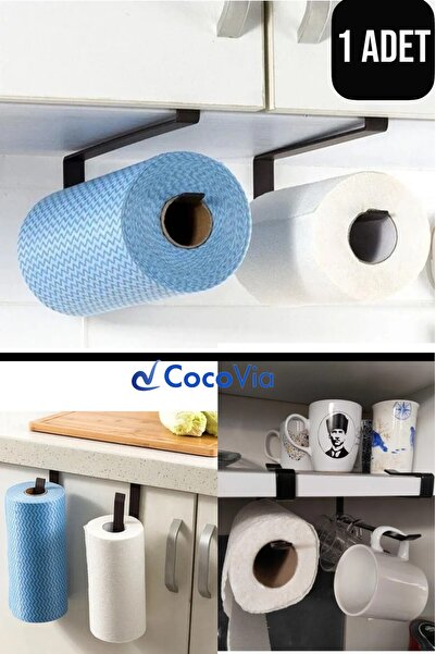 CocoVia Suport pentru pahare negru sub raft - portabil sub dulap