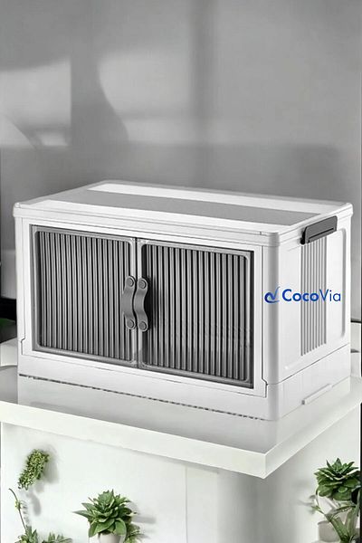 CocoVia Πολλαπλών χρήσεων Μαγνητική Πόρτα Πτυσσόμενη Ντουλάπα Κουζίνα Σαλόνι Μπάνιο Δωμάτιο Organizer Ντουλάπι 55 Lt