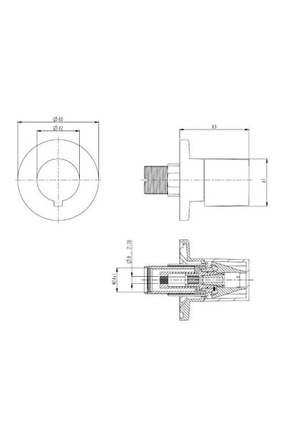 VitrA Built-in Stop Valve Chrome A41461