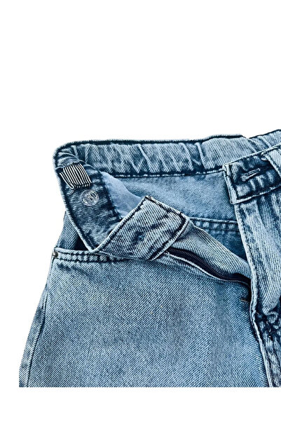 Asortix Kız Çocuk Wide Baggy Fit Geniş Paça Kot Pantolon