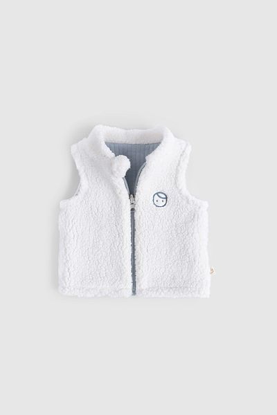 Little Gusto Double Sided Quilted Wellsoft Blue Vest
